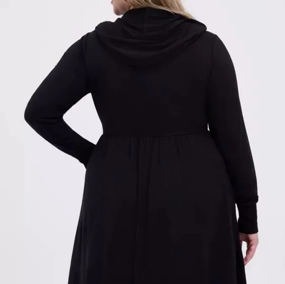 Torrid Black Hooded Skull Graphic Dress – Super Soft Knit Pockets Size 2 NWOT - Picture 5 of 5